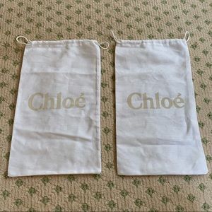 Pair of Chloe shoe dust bags
